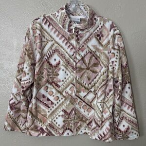 Alfred Dunner Full Zip Fleece Women’s Large Petite